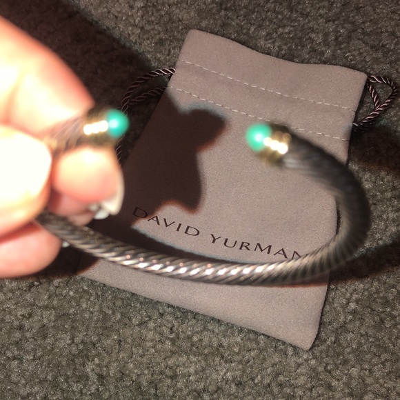 David yurman bracket with turquoise stones at tops - Picture 4 of 5